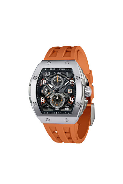 Tsar Bomba Elemental Series Men's Analog Orange Dial Watch - TB8211Q-02
