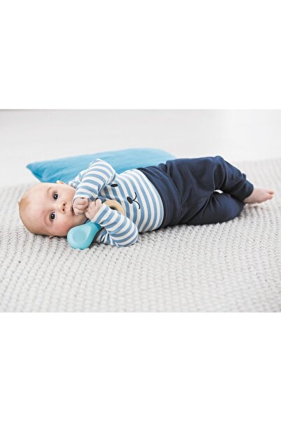 Hape Twist & Shake Wooden Rattle Toy for Babies, 3 Months+, Blue | Multi-Play with Rattling & Clicki