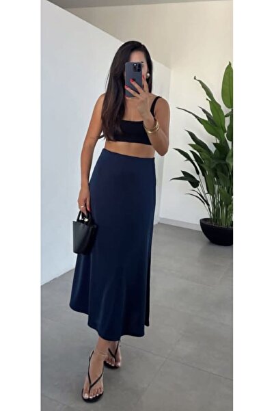 boutich Women's Black Bell Long Skirt – High Waist Comfortable Stylish Casual