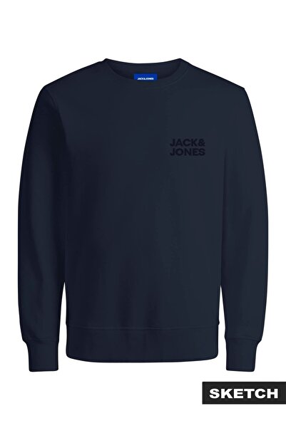 Jack & Jones Sacou bleumarin cu guler rotund și logo JORLOGO SS25