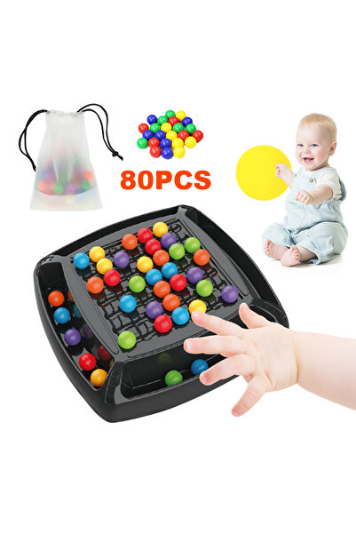 Choice لعبة لوحية ممتعة لإزالة كرات قوس قزح، 80 قطعة، لعبة مطابقة ألوان ممتعة...