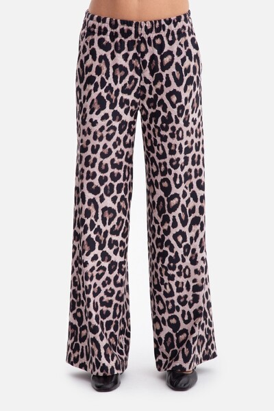 BEWEAR Wide-leg trousers with print and elastic waist