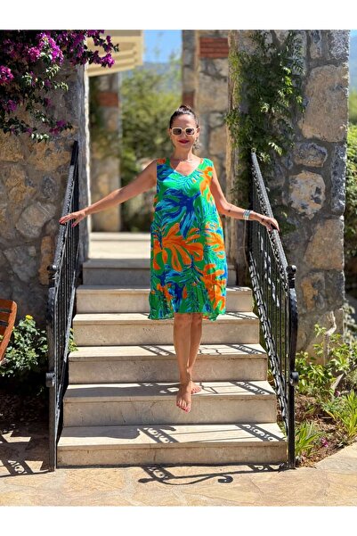 Punta Otantik Mln16177 Viskon Alanya Dress