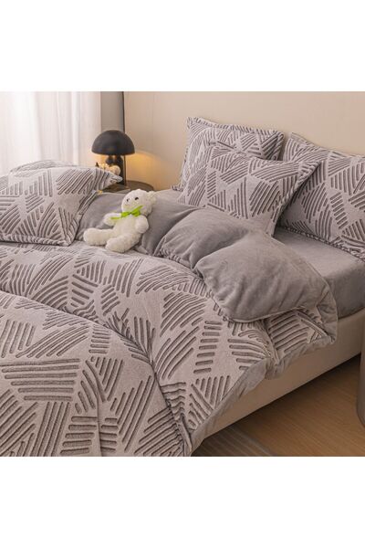 JOJO HOME Cocolino Double Bed Linen, 4 pieces, with ELASTIC, Abstract