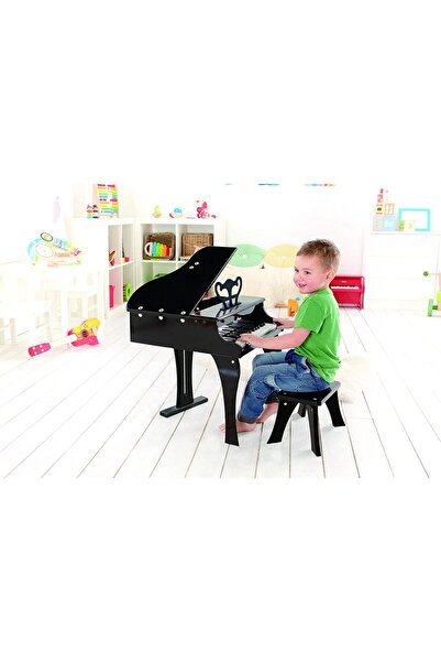 Hape Happy Grand Piano Musical Instrument with Table – 30-Key Wooden Piano for Toddlers