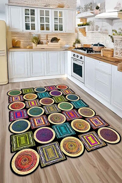 Decomia Home Washable Non-Slip Pet Friendly Printed Pattern Carpet & Area Rug for Living Room Kitchen Rug