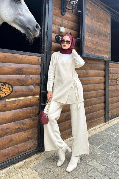 AVSARWEAR Maça Drawstring Premium Fabric Knitwear Double Suit