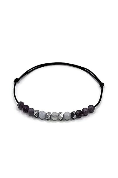 Lexy's Boutique Bratara ajustabila, zodia Pesti, Lexy's Boutique, pietre semipretioase Acvamarin, Ametist, Hematit