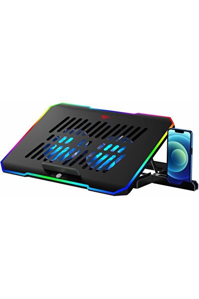 Havit HV-F2069 Laptop Cooling Pad, Black - Up to 17 Inch Laptop with 4 Fans & LED Light