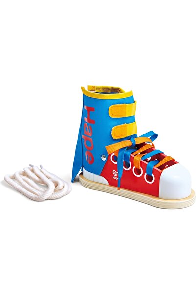 Hape ربط الحذاء الرياضي - لعبة تعليمية لتعلم كيفية ربط الحذاء
