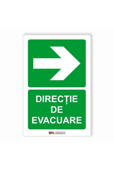 Indicatoare Evacuation Direction – First aid, rescue or emergency indicator - STICKER