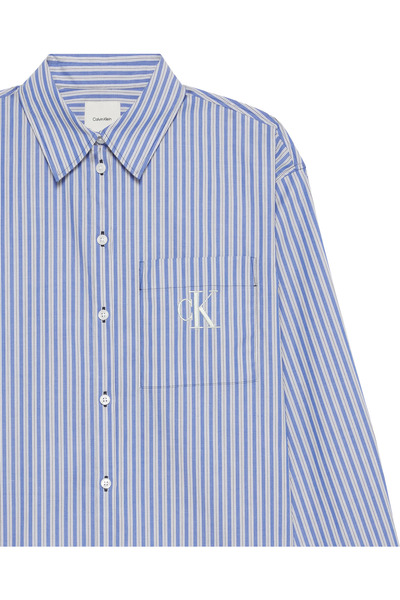 Calvin Klein YD Perfect Button-down Shirt Mavi Kadın Gömlek