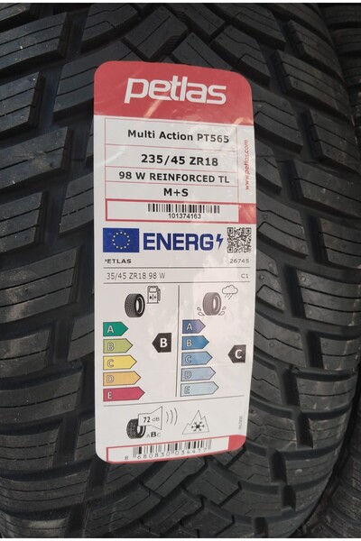 Petlas 235/45 R18 TL 98W REINF. MULTI ACTION PT565 DÖRT MEVSİM LASTİĞİ 2025 Ü...