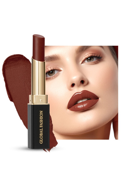 global fashion أحمر شفاه غير لامع ناعم كالحرير - يدوم طويلاً، مرطب، خفيف الوز...