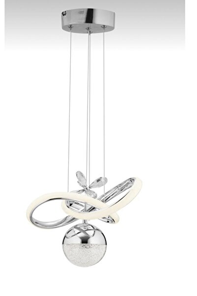 Akgül Tek Toplu Krom Kaplamalı Tek Toplu 3 Renk Ledli Avize