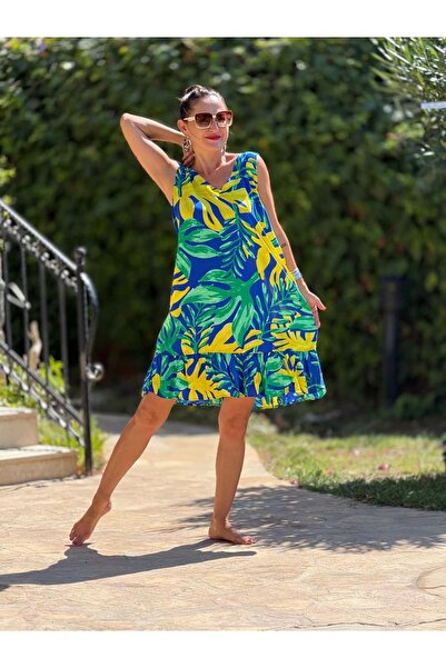 Punta Otantik Mln16176 Viscose Alanya Dress