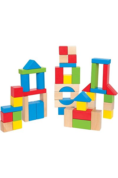 Hape Maple Blocks |   50-Piece Wooden Building Block Set for Creative Play and Learning |   Assorted Sha