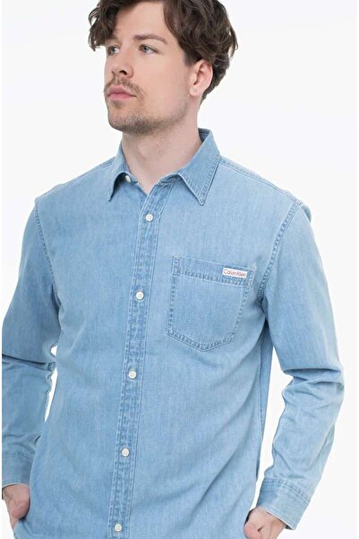 Calvin Klein CASUAL CLASSIC Mavi Erkek Gömlek