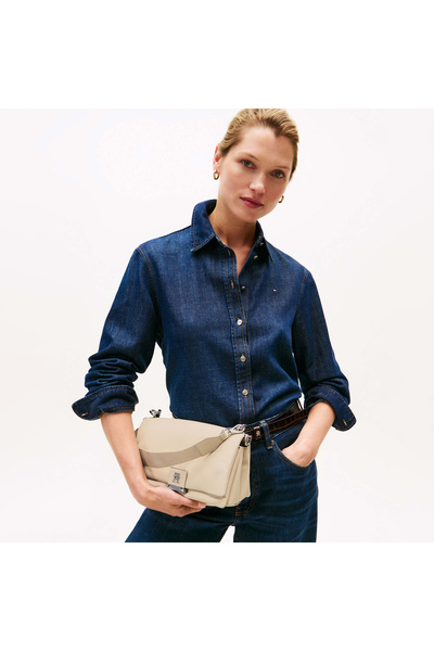 Tommy Hilfiger Women's Green Shoulder Bag (Aw0Aw17725-Rbt)