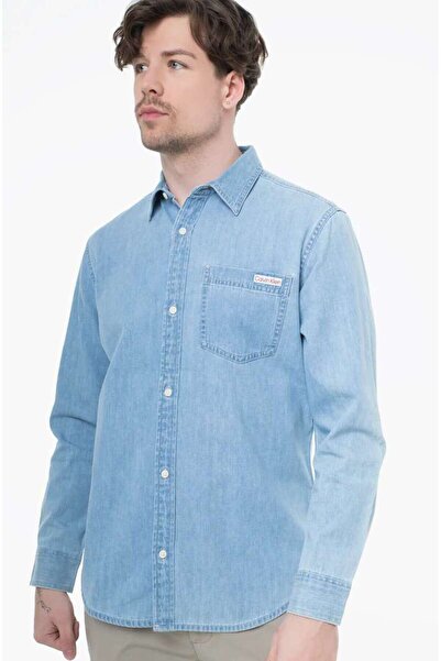 Calvin Klein CASUAL CLASSIC Mavi Erkek Gömlek