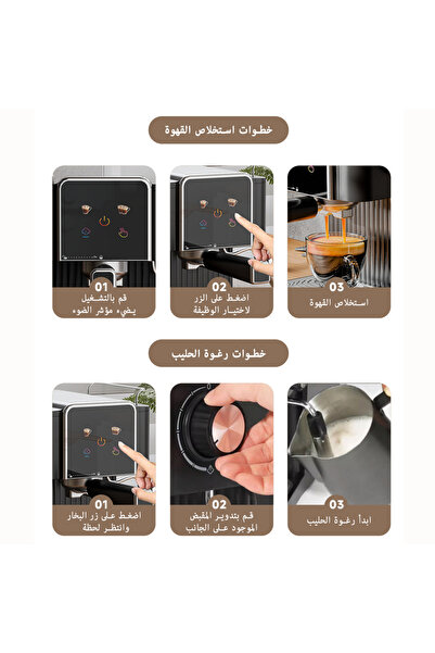 GearZone 20Bar Professional Espresso Maker with Milk Frother Steamer Wand for Home