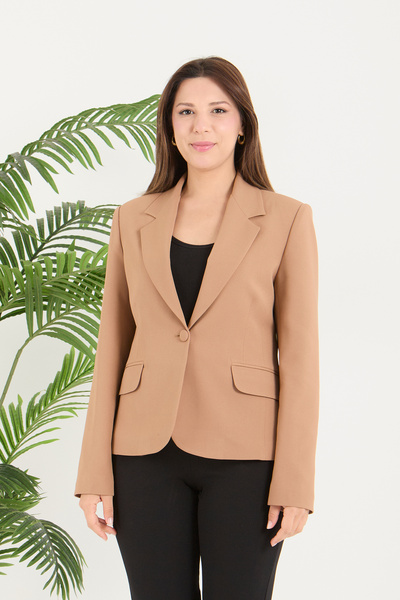 Fagi Women's Single Button Waist-Seated Sports Jacket