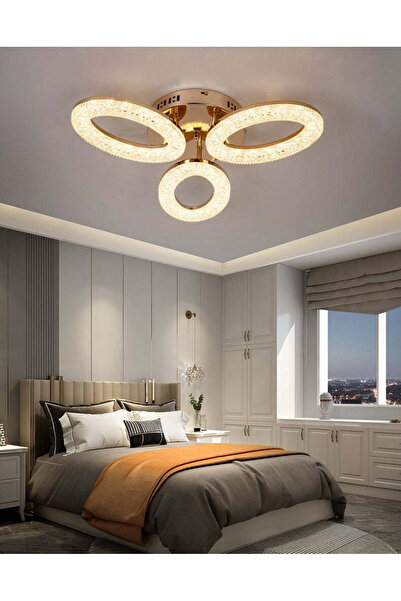RFAN Πολυέλαιος LED, Μοντέλο J303-3, Με Τηλεχειριστήριο, 3 Τύποι Φωτισμού, 60...