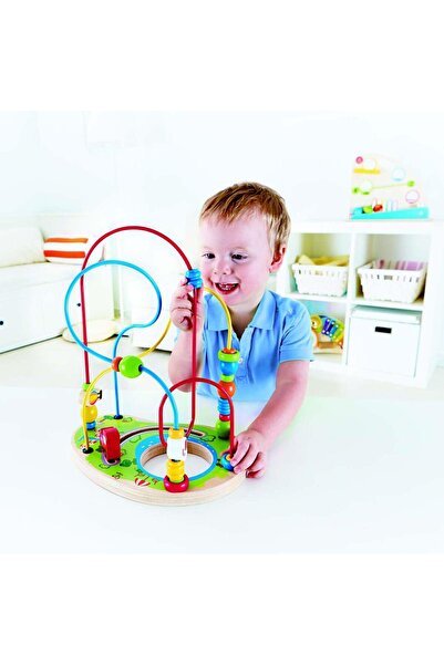 Hape متاهة الخرز الخشبية التعليمية من بلاي جراوند بيتزا | تعلّم تمييز الألوان...