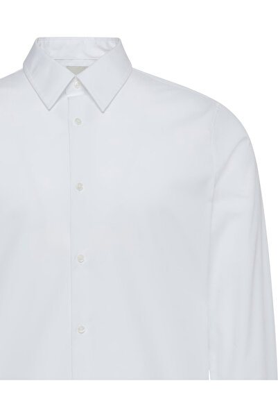 Calvin Klein LS SOLID SUPIMA STRETCH SLIM SHI Beyaz Erkek Gömlek