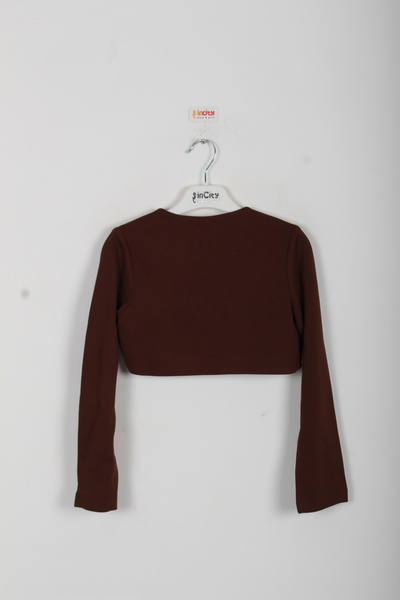 incity Μακρυμάνικο μπολερό με λεπτομέρεια κοριτσιού με κορδόνια