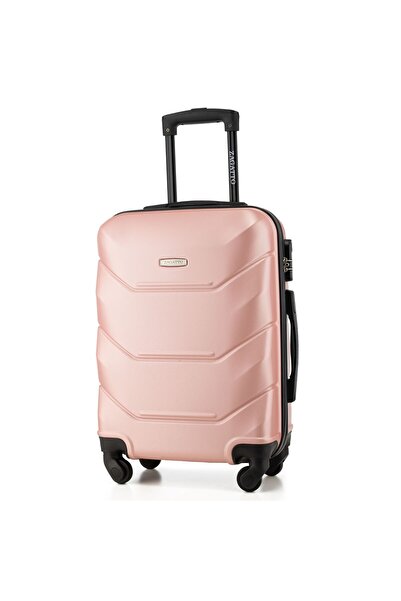 zagatto Troler Cabina, Roz, 55x40x20 cm, Troller, Bagaj de mana, Valiza Cabina, 4 Roti, Cifru, ABS, ZG504