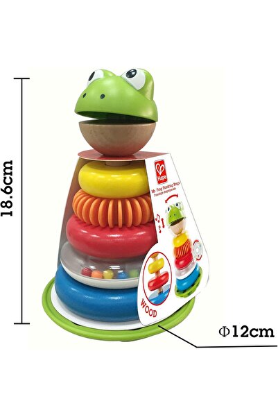 Hape Mr. Frog Stacking Rings Wooden Toy for Toddlers