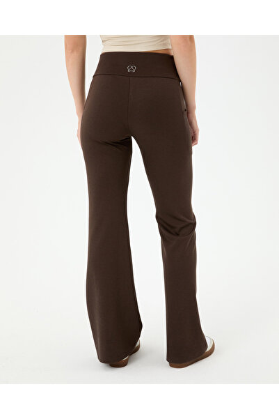 Ayma Active Brown Pocket Flare Pants