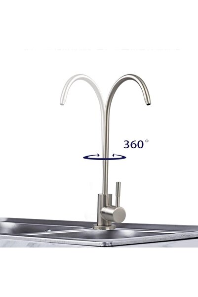 QuTek Βρύση για φίλτρα νερού και καθαριστές, QuTek, με κεραμικό φυσίγγιο, γρήγορη σύνδεση 1/4