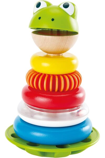 Hape Mr. Frog Stacking Rings Wooden Toy for Toddlers