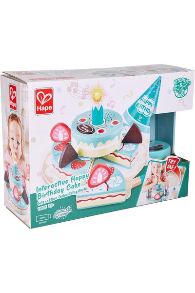 Hape لعبة كعكة عيد ميلاد سعيد تفاعلية