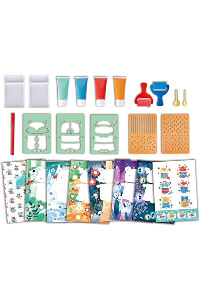 Hape هابي، متعة الرسم بالإسفنج، مجموعة الرسم للأطفال، مجموعة الفنون، فنون وحر...