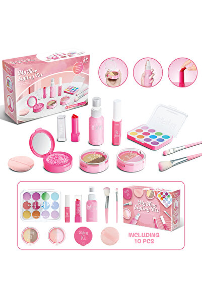 Choice3 598025 Play Makeup Toys, Simulated Cosmetics Fake Makeup Set Lipstick Powder Blusher Not Real Makeup