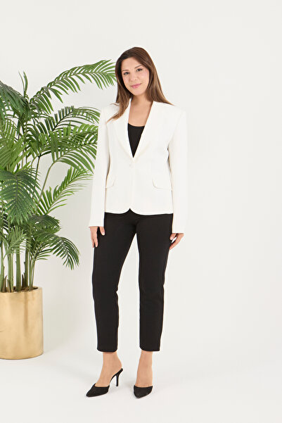 Fagi Jachetă sport pentru femei, cu un singur nasture, cu talie