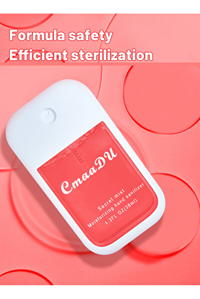 cmaadu Hand Sanitizer Spray, Hydrating Hand Sanitizer Mist, Travel Size Perfume, Protect Health 38ml, Red