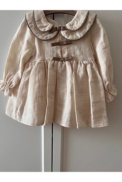 WONDRESS BABY Çift Yaka Müslin Çocuk Elbise