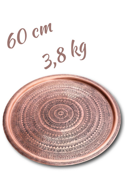 Efsoon Organics Grape Copper Tray 60 cm Presentation Tray Grape Processing Handcrafted