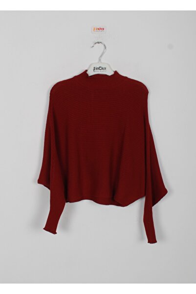 incity Girl's Half Turtleneck Batwing Sleeve Knit Sweater