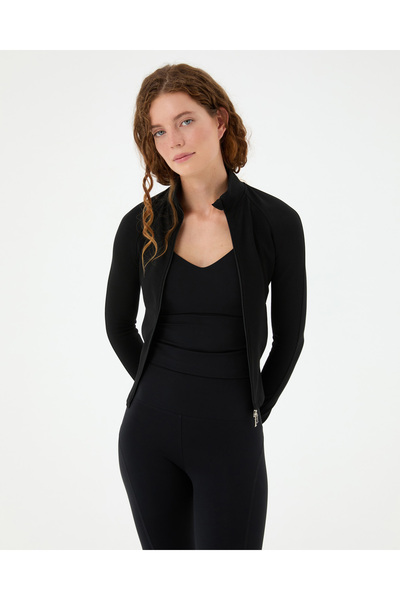 Ayma Active Black Slim Fit Sports Top