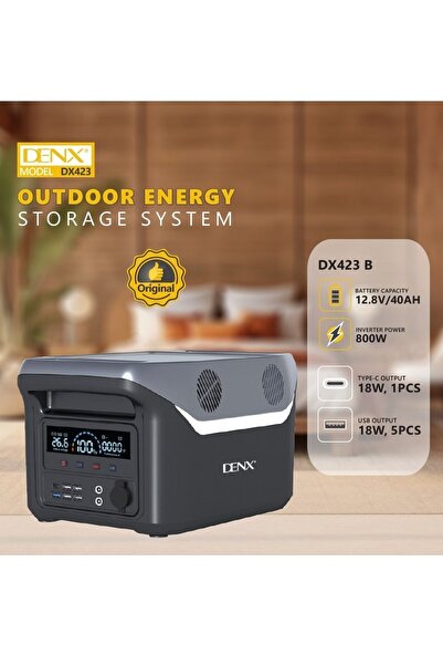 Denx 450W Portable Power Bank for Travel, with Outdoor Lights, Multi-Port Fast Charging DX423A