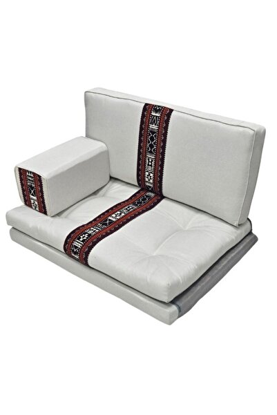 smart home Traditional Arabic Floor Seating Set for Two (70x100x60cm) – Comfortable Arabic Majlis Furniture