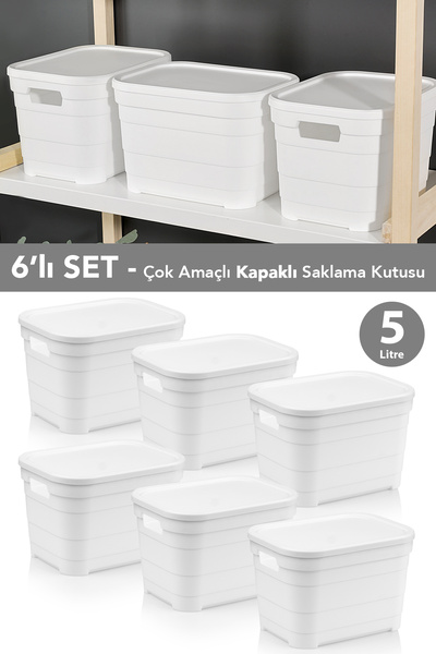 Meleni Home 6 штук декоративних пірамідних ящиків для зберігання з кришкою - ...