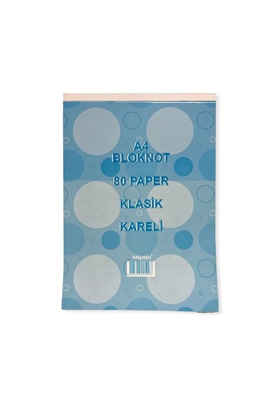 Altınyıldız Yayınları Altinyildiz Cardboard Cover A4 Notebook Checkered 80Yp