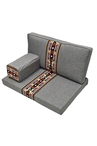 smart home Traditional Arabic Floor Seating Set for Two (70x100x60cm) – Comfortable Arabic Majlis Furniture