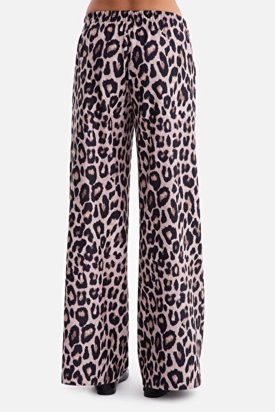 BEWEAR Wide-leg trousers with print and elastic waist